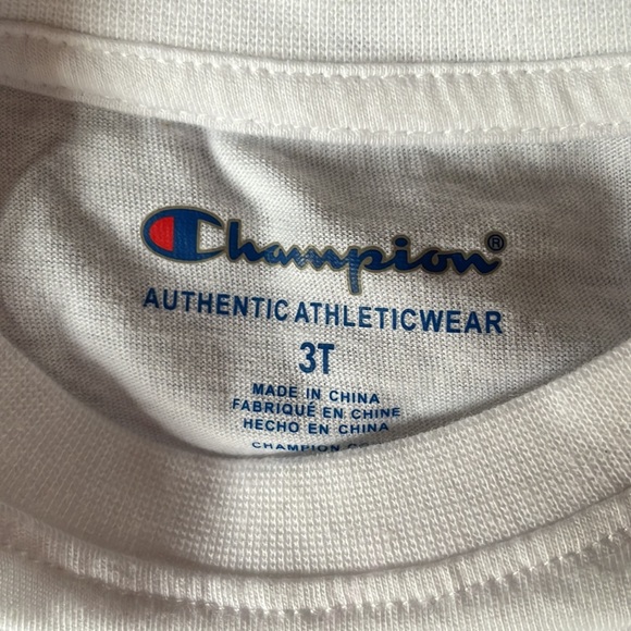 3/$20! NWT CHAMPION WHITE S/S T-SHIRT 3T - toddler boy or girl - Picture 3 of 4